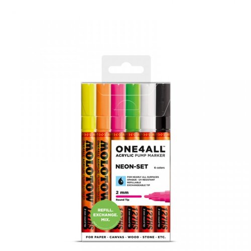 MOLOTOW ONE4ALL 127HS Marker 6er Neon-Set