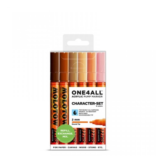 MOLOTOW ONE4ALL 127HS Marker 6er Character-Set