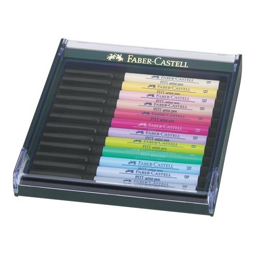 Faber-Castell PITT Artist Pen brush 12er Etui Pastell