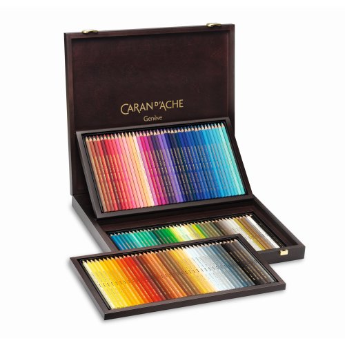 Caran d‘Ache Supracolor Soft Aquarellfarbstifte - 120 Farben im Holzkoffer