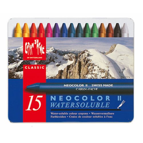 Caran dAche Künstlerkreide NEOCOLOR II - 15 Farben im Metalletui