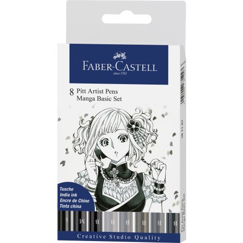 Faber-Castell PITT Artist Pen 8er Etui brush - Manga
