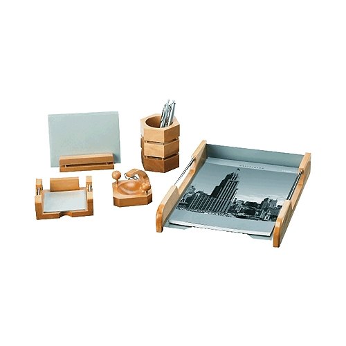 Rumold Schreibtisch-Set 5-tlg - Naturholz