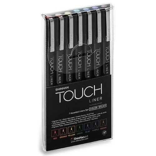 Shinhan Touch Liner, Brush Set mit 7 verschiedenen Farben