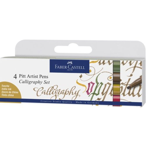 Faber-Castell PITT Artist Pen Calligraphy 4er Set Farben