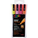 Posca Marker-Set PC-3ML fein - 4er Etui Glitter Farben hell