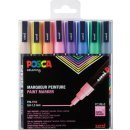 Posca Marker-Set PC-3M fein - 8er Etui - Pastellfarben