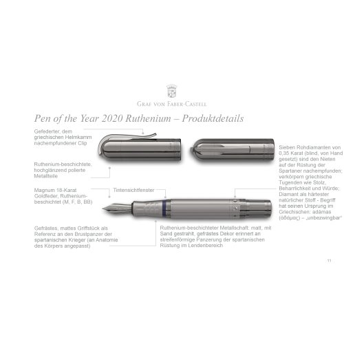 Pen of the Year 2020 Sparta Graf von Faber-Castell Füllfederhalter, verschiedene Stärken
