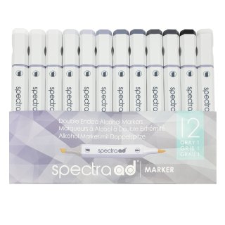 Spectra AD Alkohol Marker - 12 Gray/Grau 1 Farben