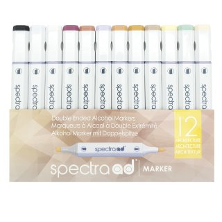 Spectra AD Alkohol Marker - 12 Architecture/Architektur Farben