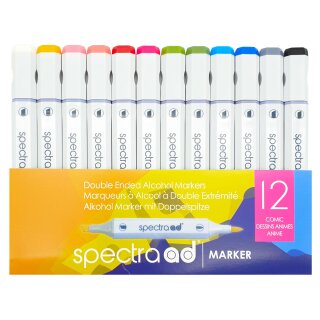 Spectra AD Alkohol Marker - 12 Comic Farben